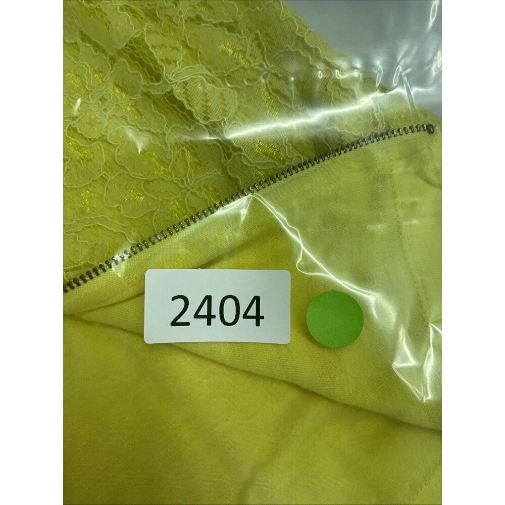 Diane Von Furstenberg Wanda Yellow Lace Zip Back Mini Dress Limoncello‎ Size 8 - Picture 13 of 13